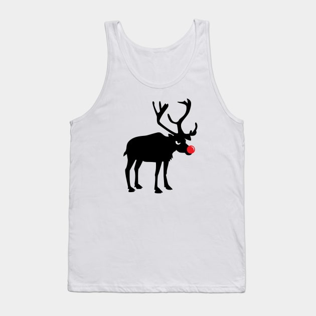 Angry Animals: Rudolph the red nosed Reindeer Tank Top by VrijFormaat